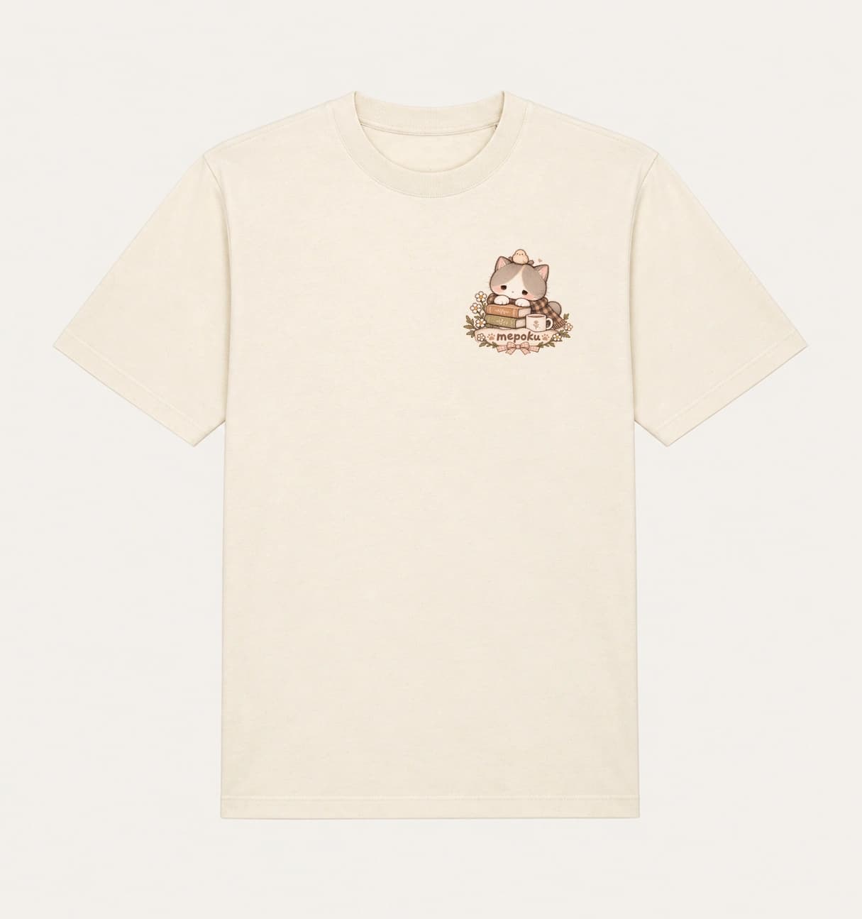 Kumo design on a cream tee